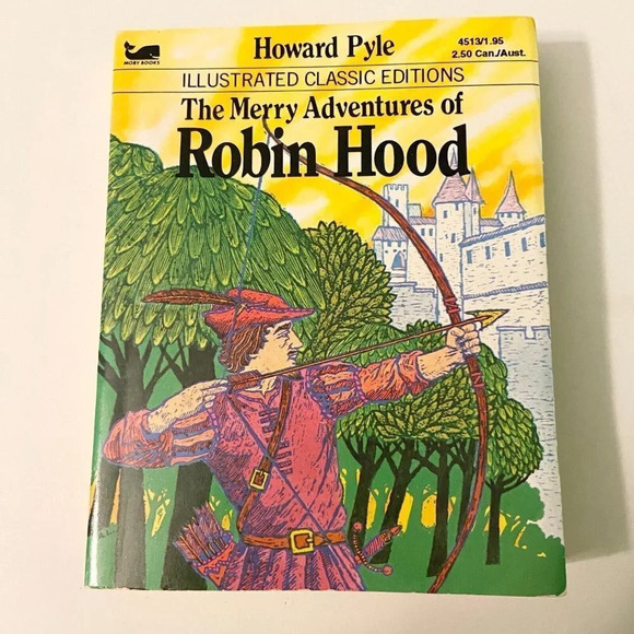 Vintage 1979 The Merry Adventures Of Robin Hood Illustrated Classic Edition Moby - Picture 1 of 16